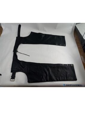 Hudson Jeans Black Leather Chaps